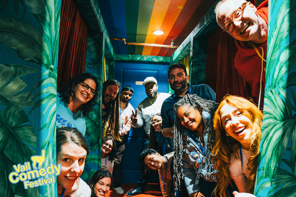 2023 Vail Comedy Festival - A dozen comedians play peek-a-boo waiting for a show to wrap up.