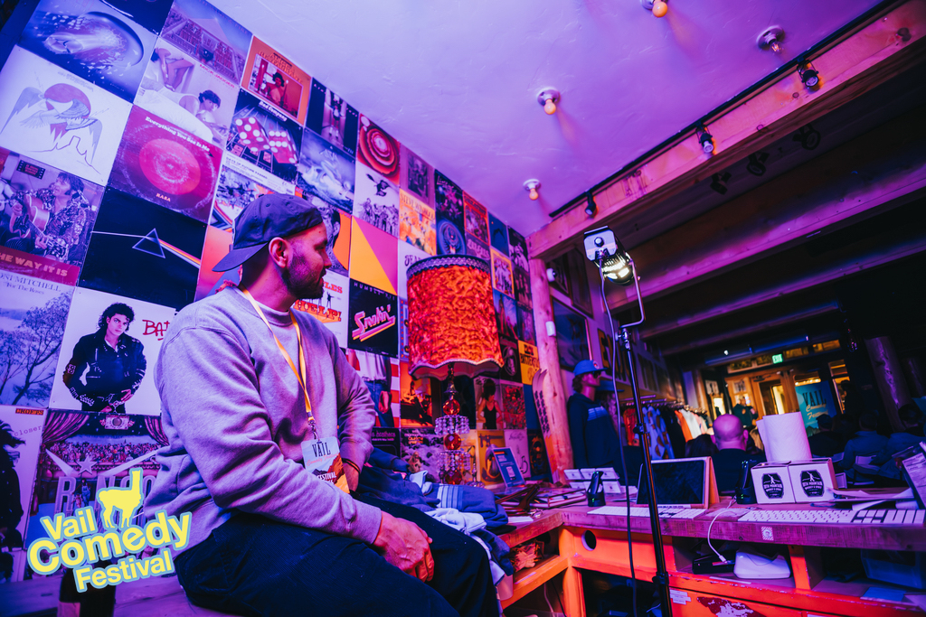 2023 Vail Comedy Festival - Photographer Nick Holmby yields his camera for this portrait and enjoys some laughs during a headlining set